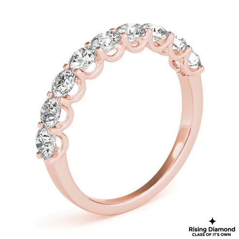 1.5 CTW Round Cut Colorless Moissanite Wedding Band