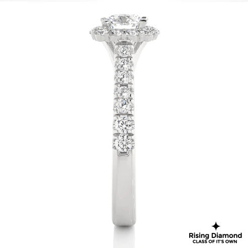 1.01 Ct Round Cut E-VS1 Lab Grown Diamond Engagement Ring