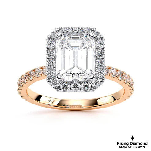 1.58 CT Emerald Cut F-VS2 Lab Grown Diamond Engagement Ring