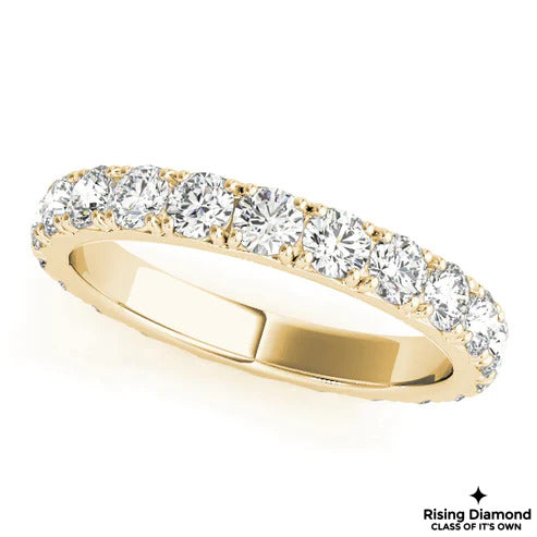 2.85 CTW Round Cut Colorless Moissanite Wedding Band