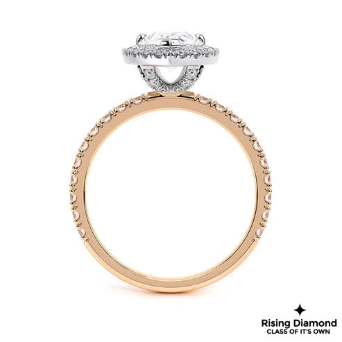 1.25 CT Pear F/VS1 Lab Grown Diamond Halo Ring