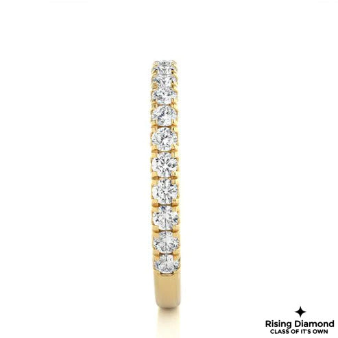 0.48 CTW Round Cut Colorless Moissanite Eternity Band