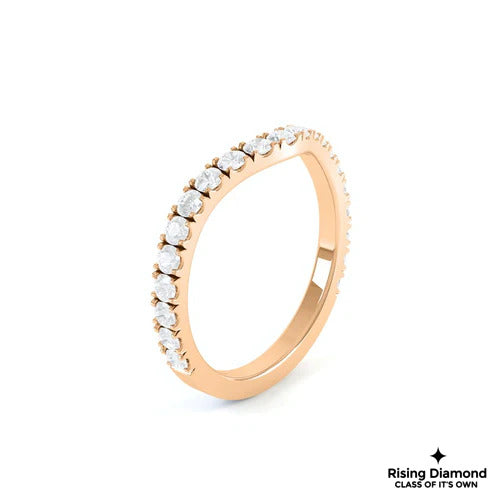 0.50 CTW Round Cut Colorless Moissanite Wedding Band