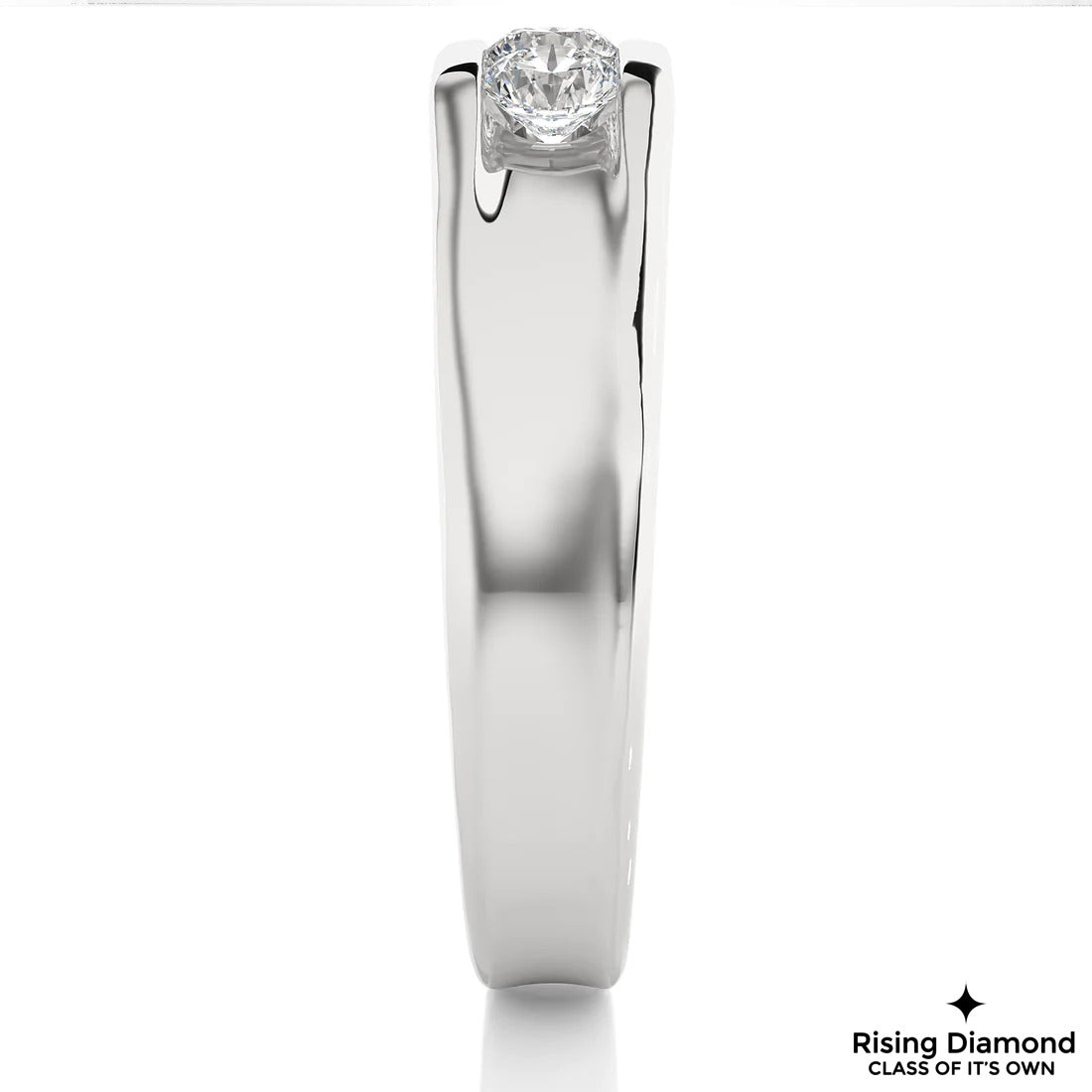 0.31 CTW Round Cut Colorless Moissanite Wedding Band