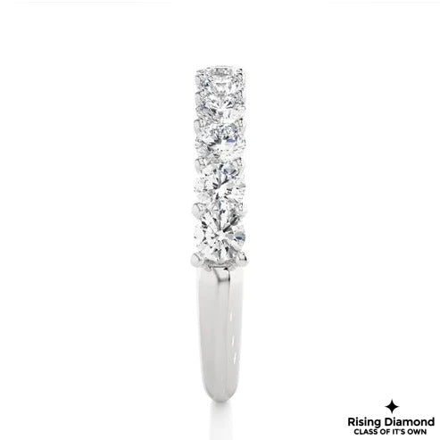 2.08 CTW Round Cut Colorless Moissanite Wedding Band