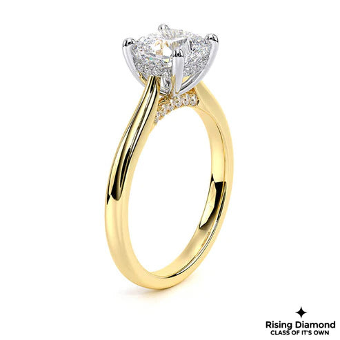 1.25 CT E/VS1 Cushion Cut Lab Grown Diamond Solitaire Ring