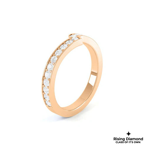 0.45 CTW Round Cut Colorless Moissanite Wedding Band