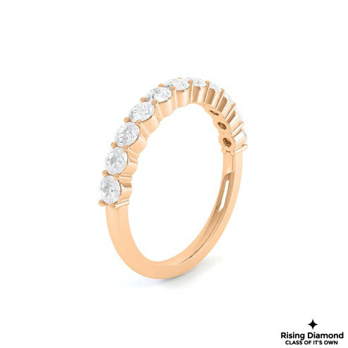 0.32 CTW Round FG/VS Lab Grown Diamond Half Eternity Band