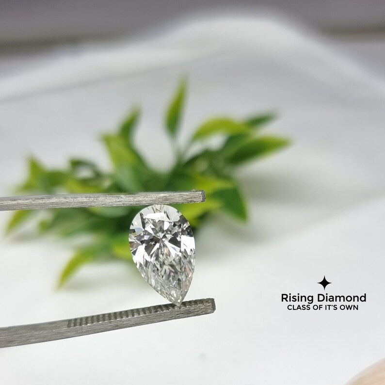 4.12 CT Pear Cut Lab Created Diamond F/VS For Jewelry Craft