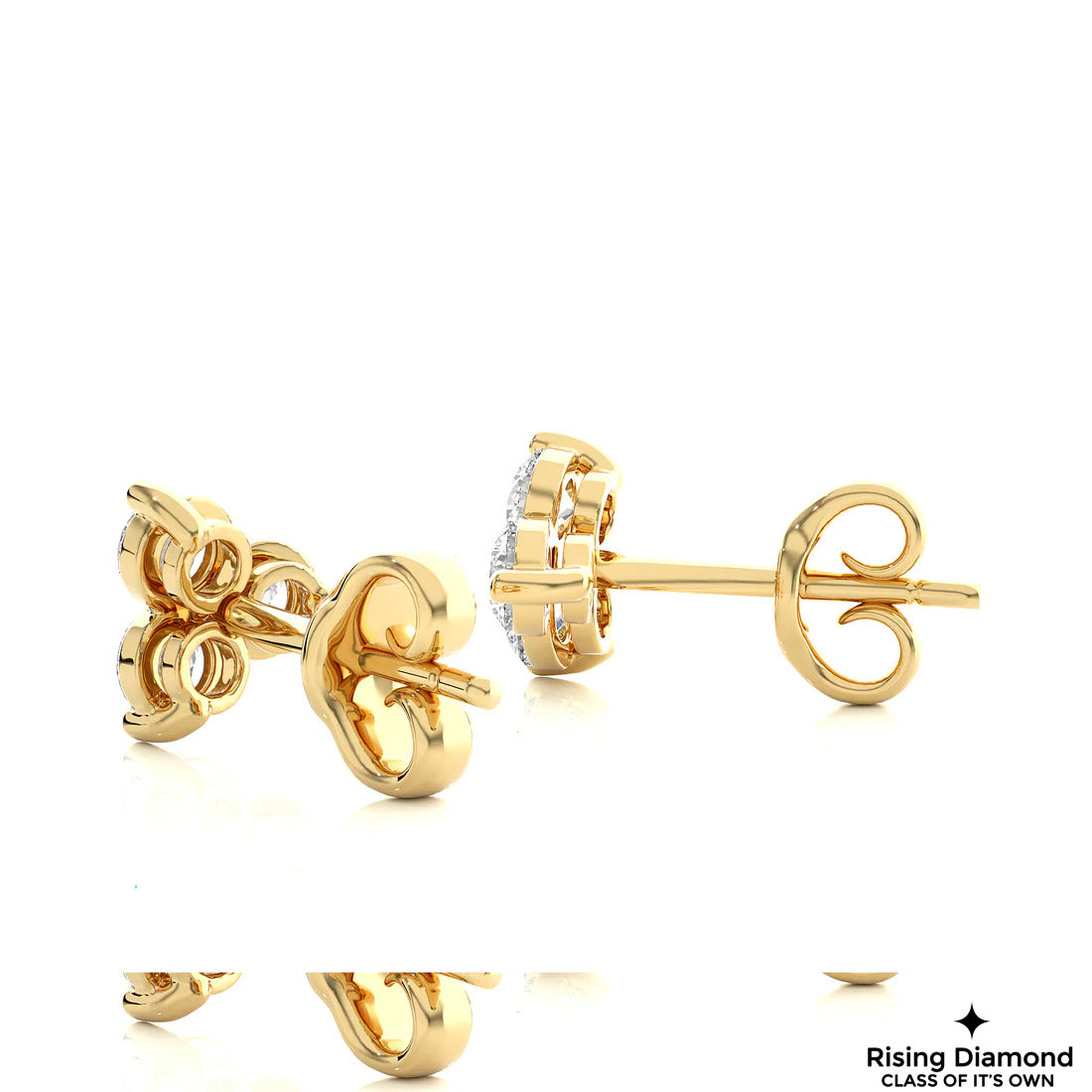 0.88 CTW Round Cut Lab Grown Diamond EF/VS Earring