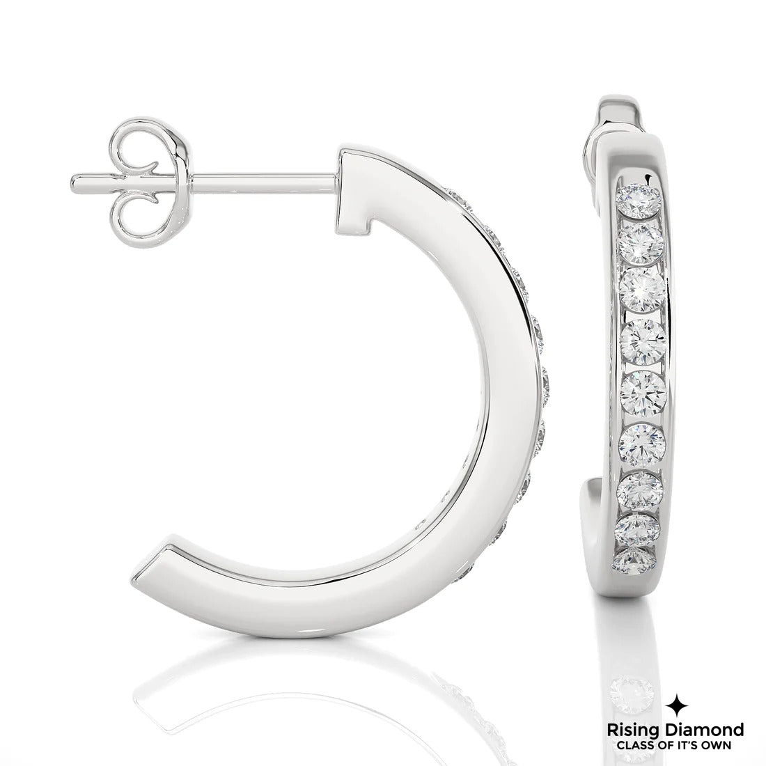 0.46 TCW EF/VS Round Cut Lab Grown Diamond Earring For Each