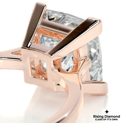 3.61 Ct Princess Cut Colorless Moissanite Solitaire Ring