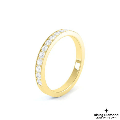 0.33 CTW Round Cut Colorless Moissanite Wedding Band