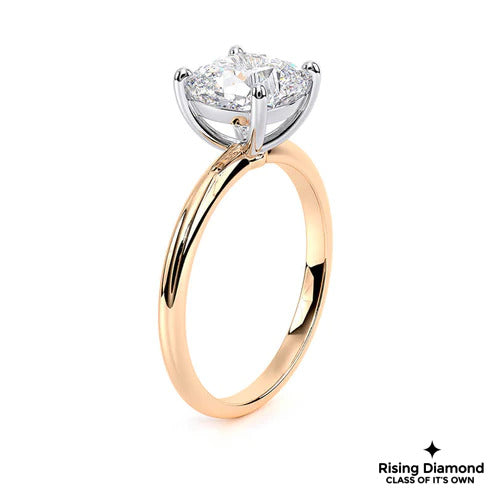 1.3 CT E/VS1 Cushion Cut Lab Grown Diamond Engagement Ring