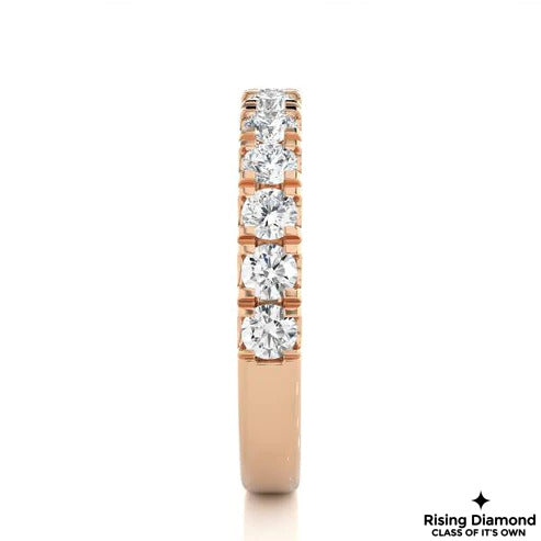 0.44 CTW Round Cut Colorless Moissanite Wedding Band