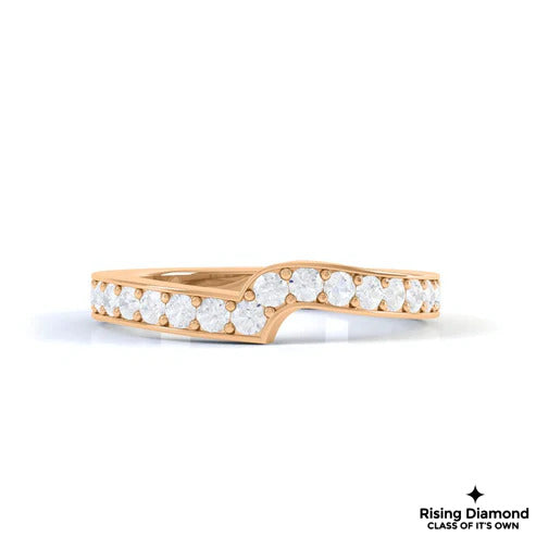 0.45 CTW Round Cut Colorless Moissanite Wedding Band