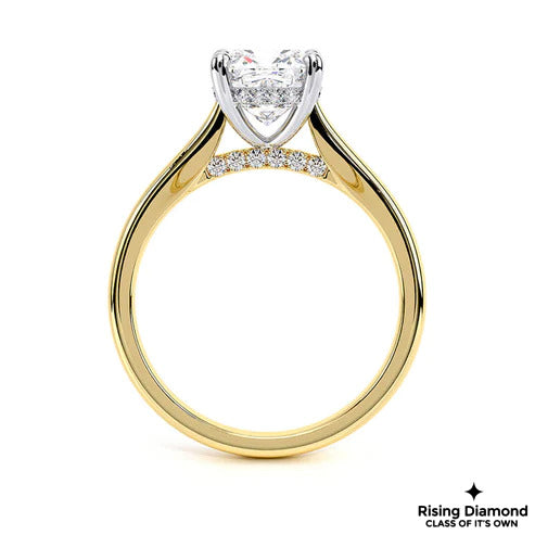 1.25 CT E/VS1 Cushion Cut Lab Grown Diamond Solitaire Ring