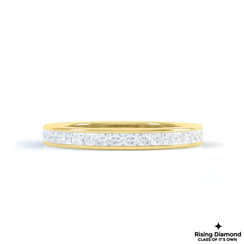 0.33 CTW Princess Cut FG-VS Lab Grown Diamond Gold Wedding Band