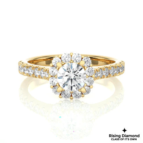 1.01 Ct Round Cut E-VS1 Lab Grown Diamond Engagement Ring