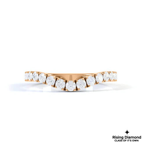 0.50 CTW Round Cut Colorless Moissanite Wedding Band