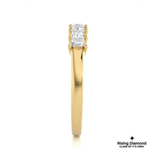 0.35 CTW Princess Cut Colorless Moissanite Wedding Band