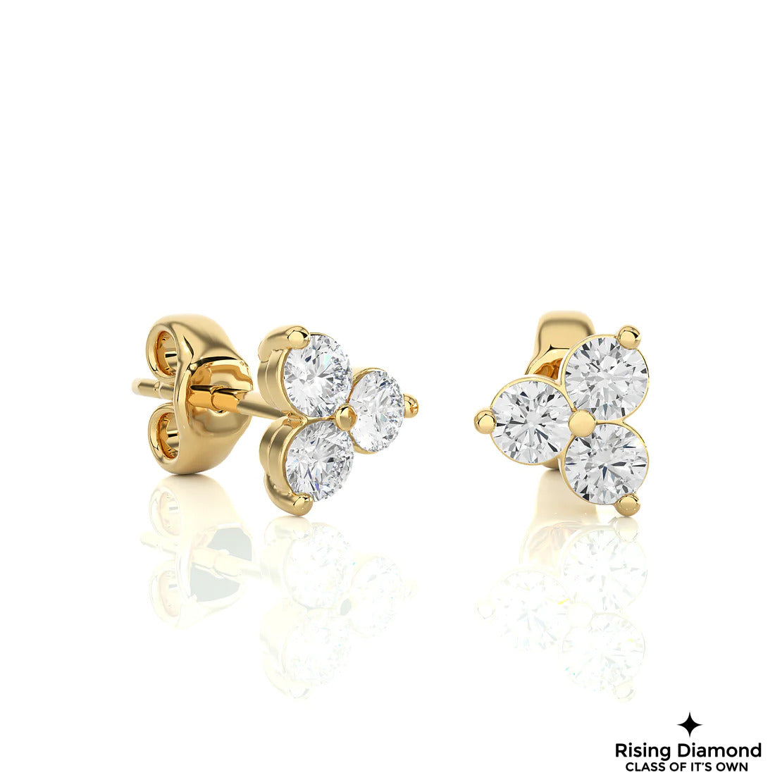 0.88 CTW Round Cut Lab Grown Diamond EF/VS Earring