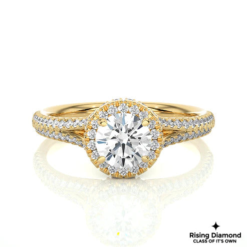 1.01 Ct Round Cut E-VS2 Lab Grown Diamond Engagement Ring