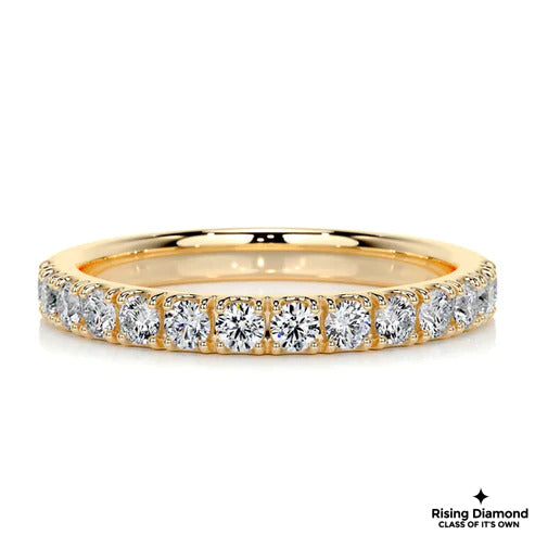 0.50 CTW Round Cut Colorless Moissanite Wedding Band