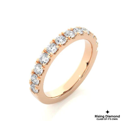 0.44 CTW Round Cut Colorless Moissanite Wedding Band
