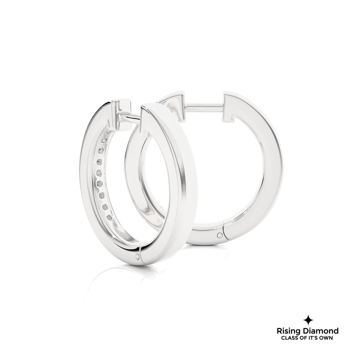 0.52 CTW Round Cut Lab Grown Diamond EF/VS Hoop Earring