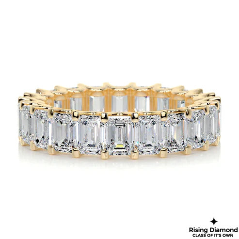 4.55 CTW Emerald Moissanite Band