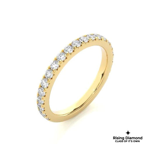 0.48 CTW Round Cut Colorless Moissanite Eternity Band