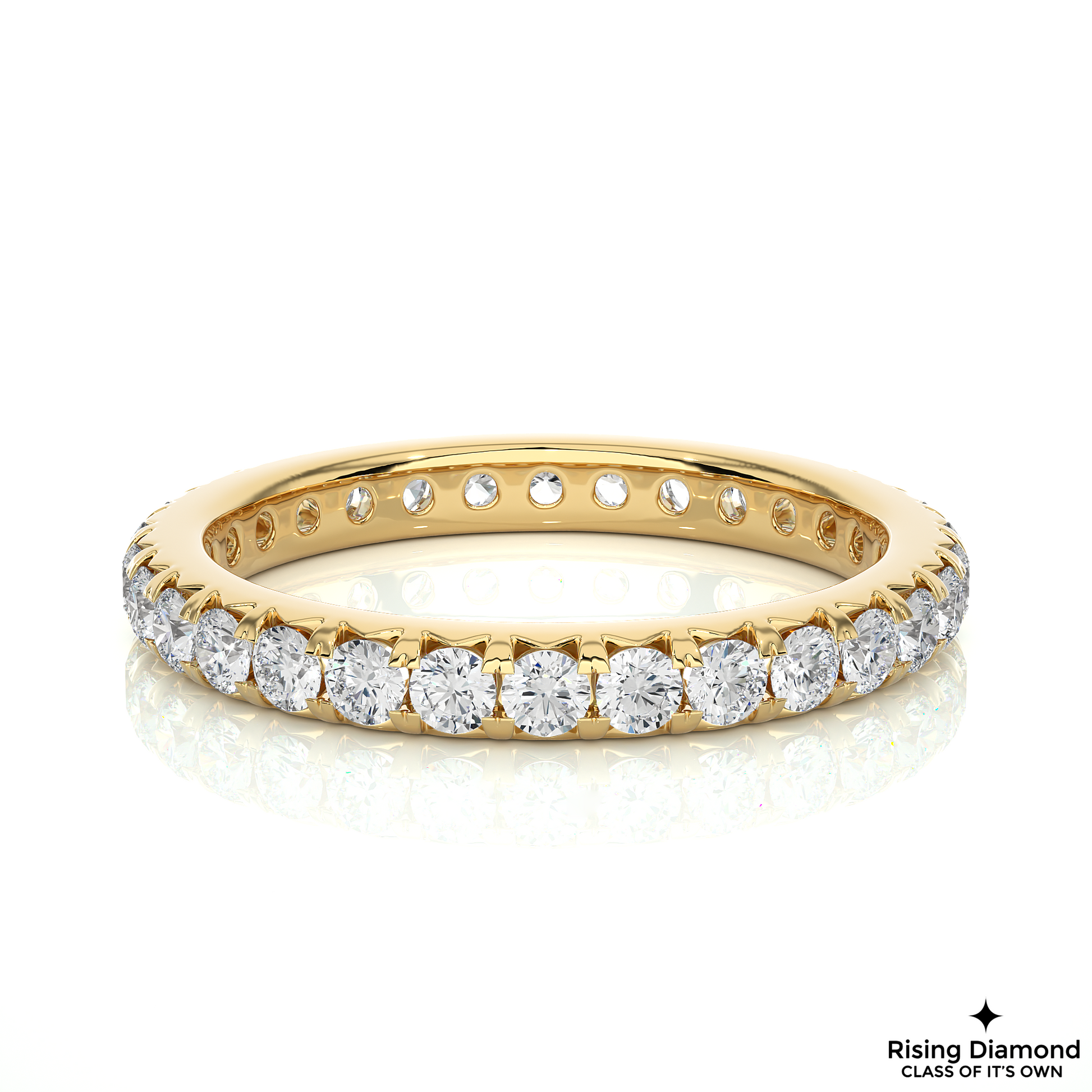 1.04 CTW Round Cut Lab Grown Diamond Full Eternity Band in Pave Setting