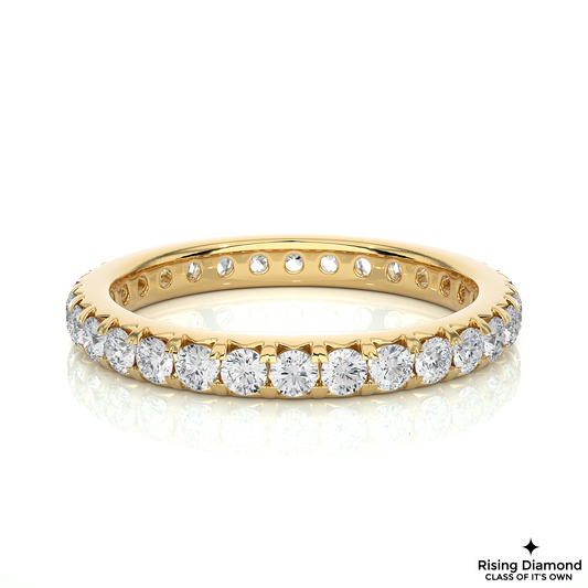 1.04 CTW Round Cut Lab Grown Diamond Full Eternity Band in Pave Setting