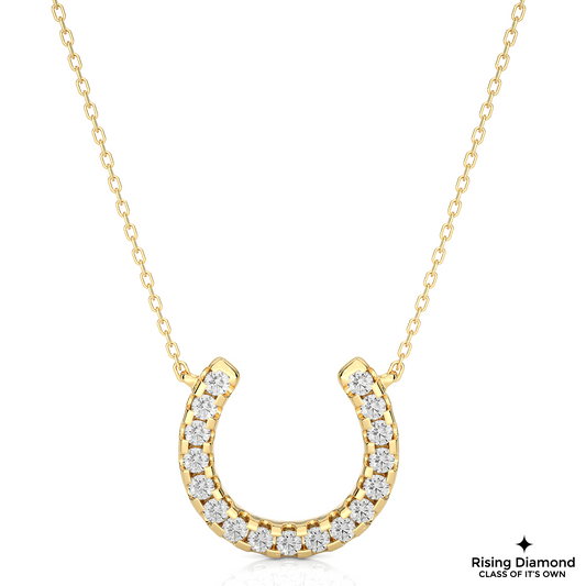 0.30 CTW Round Cut Lab Grown Diamond Horseshoe Necklace
