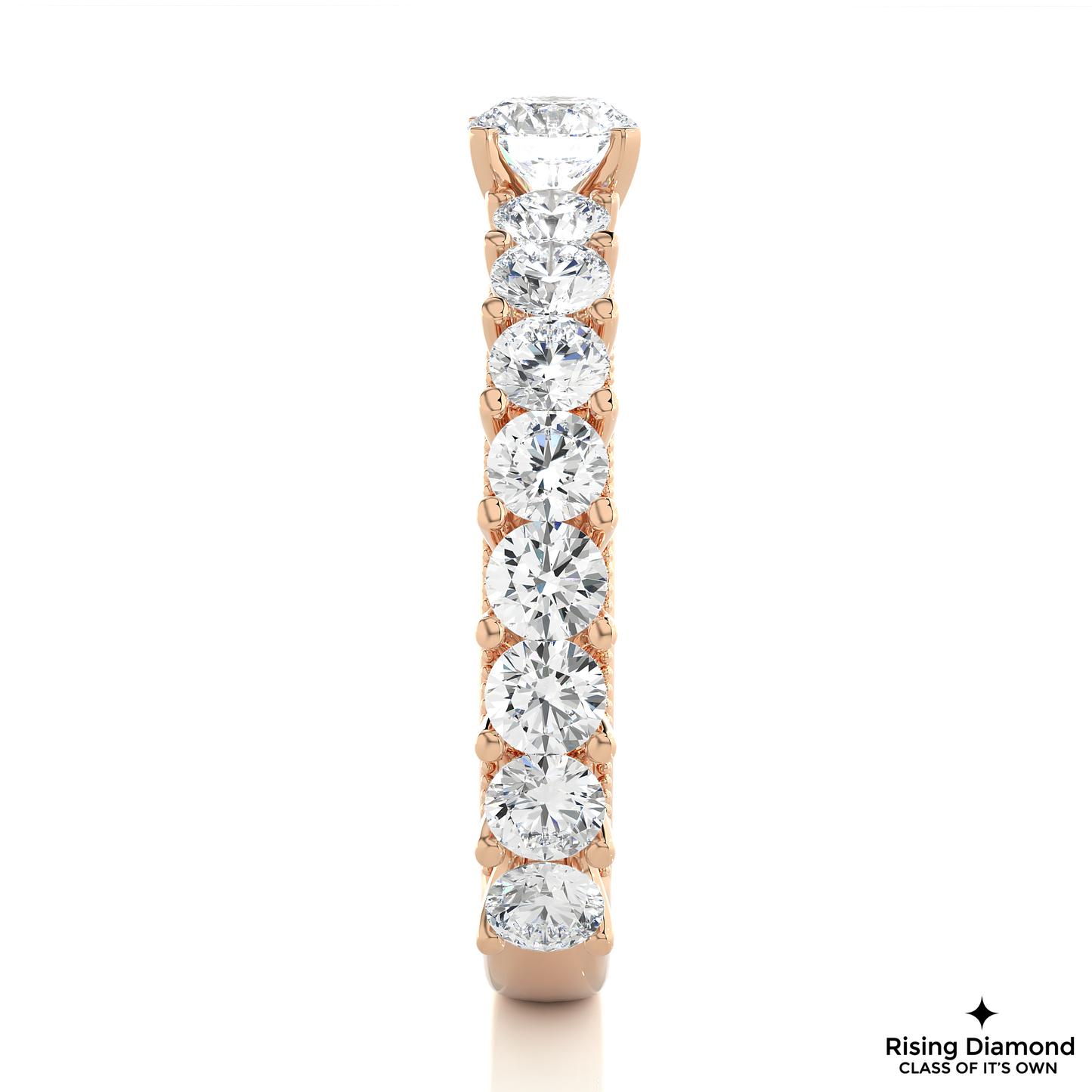 1.22 CT Round Cut Lab Grown Diamond Engagement Ring in Pave Setting