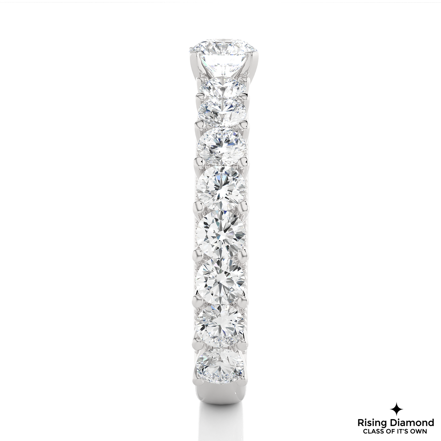 1.22 CT Round Cut Lab Grown Diamond Engagement Ring in Pave Setting