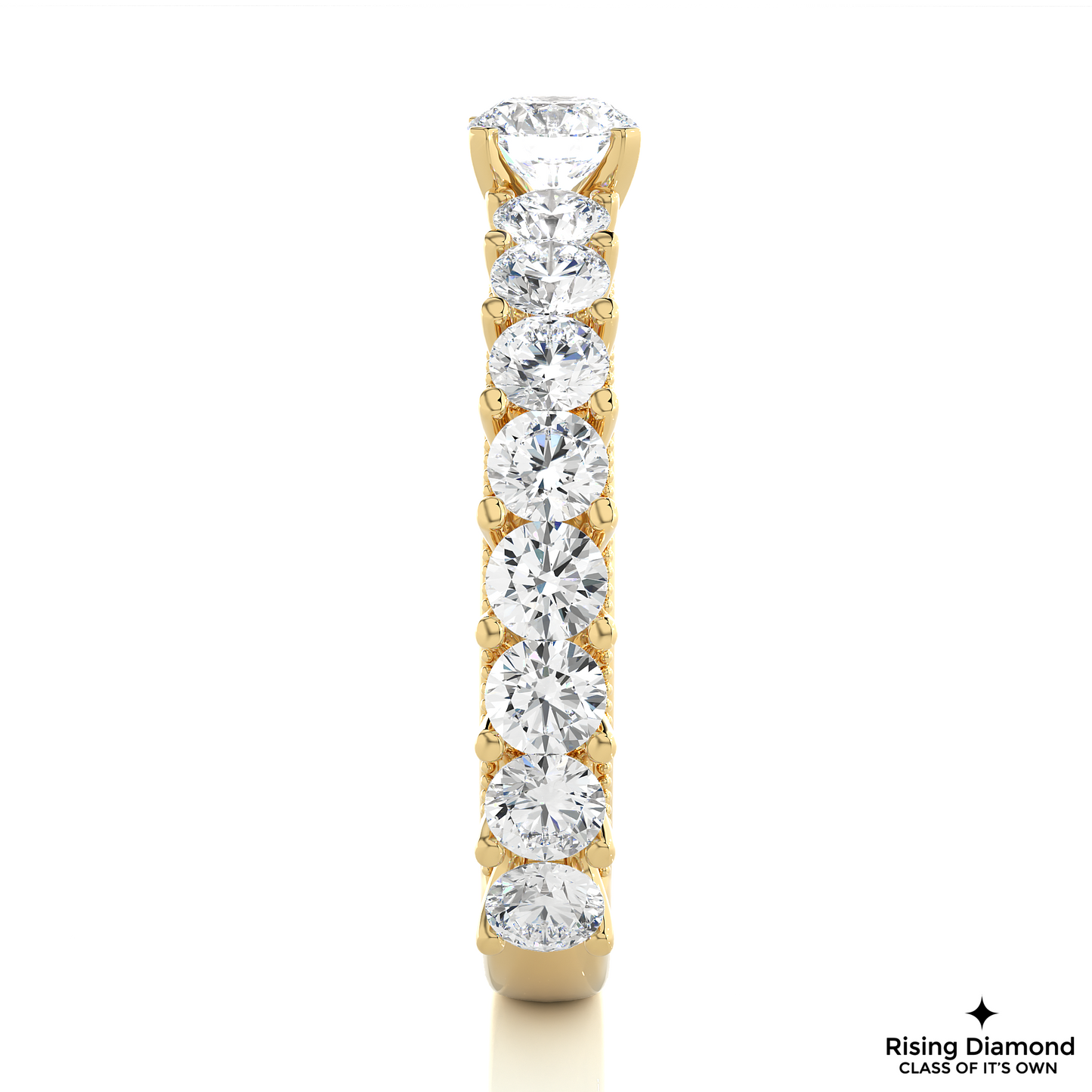 1.22 CT Round Cut Lab Grown Diamond Engagement Ring in Pave Setting