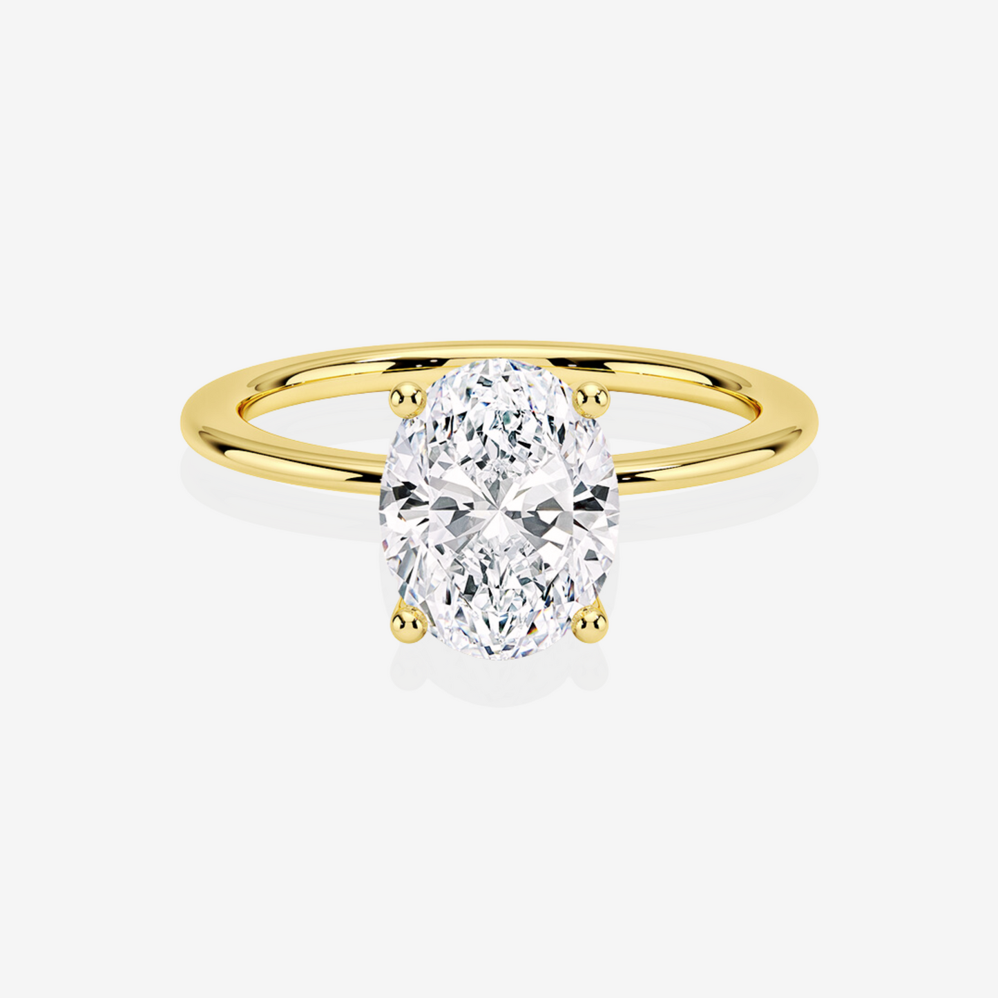 18k gold 3 ct oval lab Grown diamond igi certified e vs 1