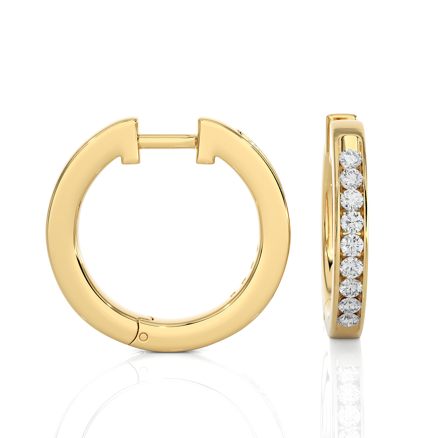 0.52 CTW Round Cut Lab Created Diamond EF/VS Hoop Earring