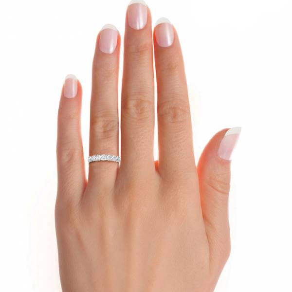 1.02 CTW Round Cut Colorless Moissanite Wedding Band