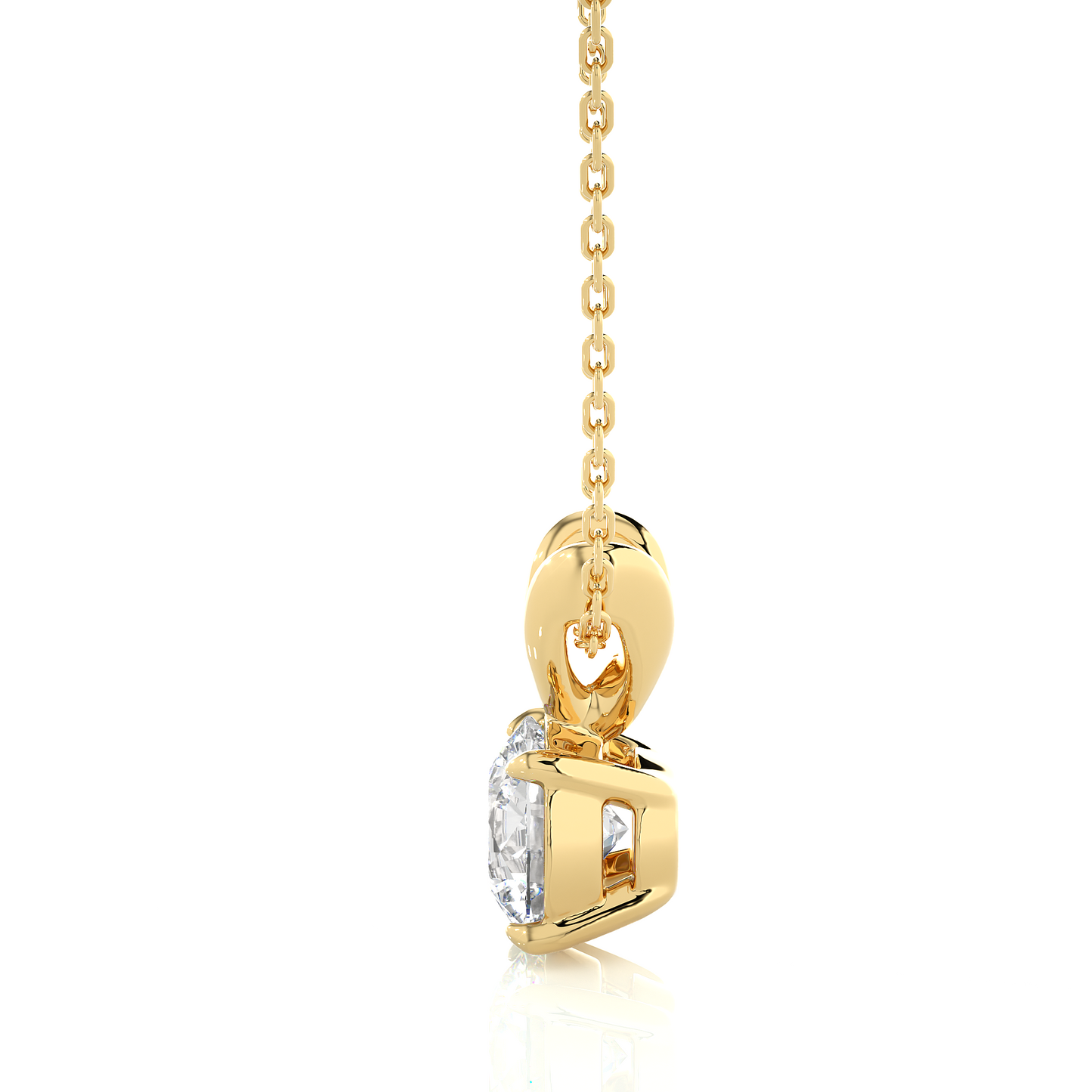 0.84 Ct Round Cut E/F-VS Lab Grown Diamond Necklace