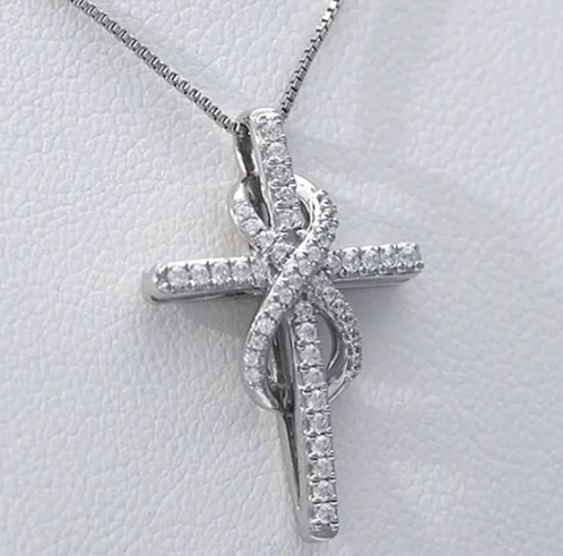 4.5 TCW Round Cut D-VS Lab Grown Diamond Hip Hop Cross Pendant