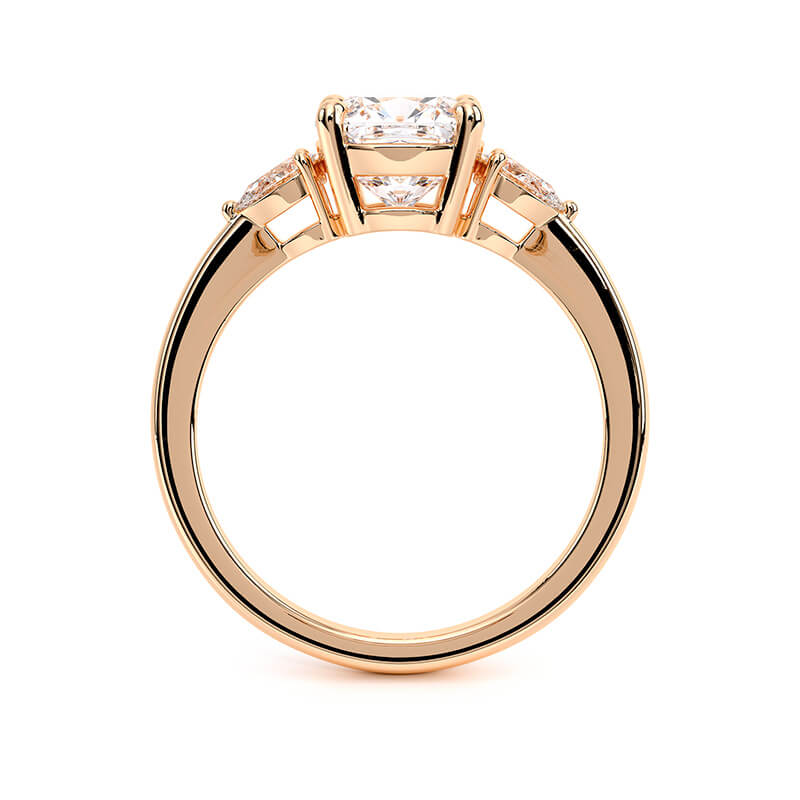 3.5 CT Cushion Cut Colorless Moissanite Engagement Ring