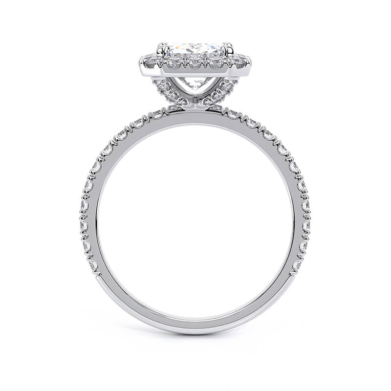 1.58CT G/VS2 Emerald Cut Lab Grown Diamond Engagement Ring