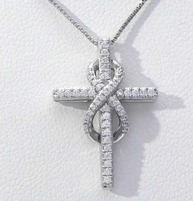 4.5 TCW Round Cut D-VS Lab Grown Diamond Hip Hop Cross Pendant