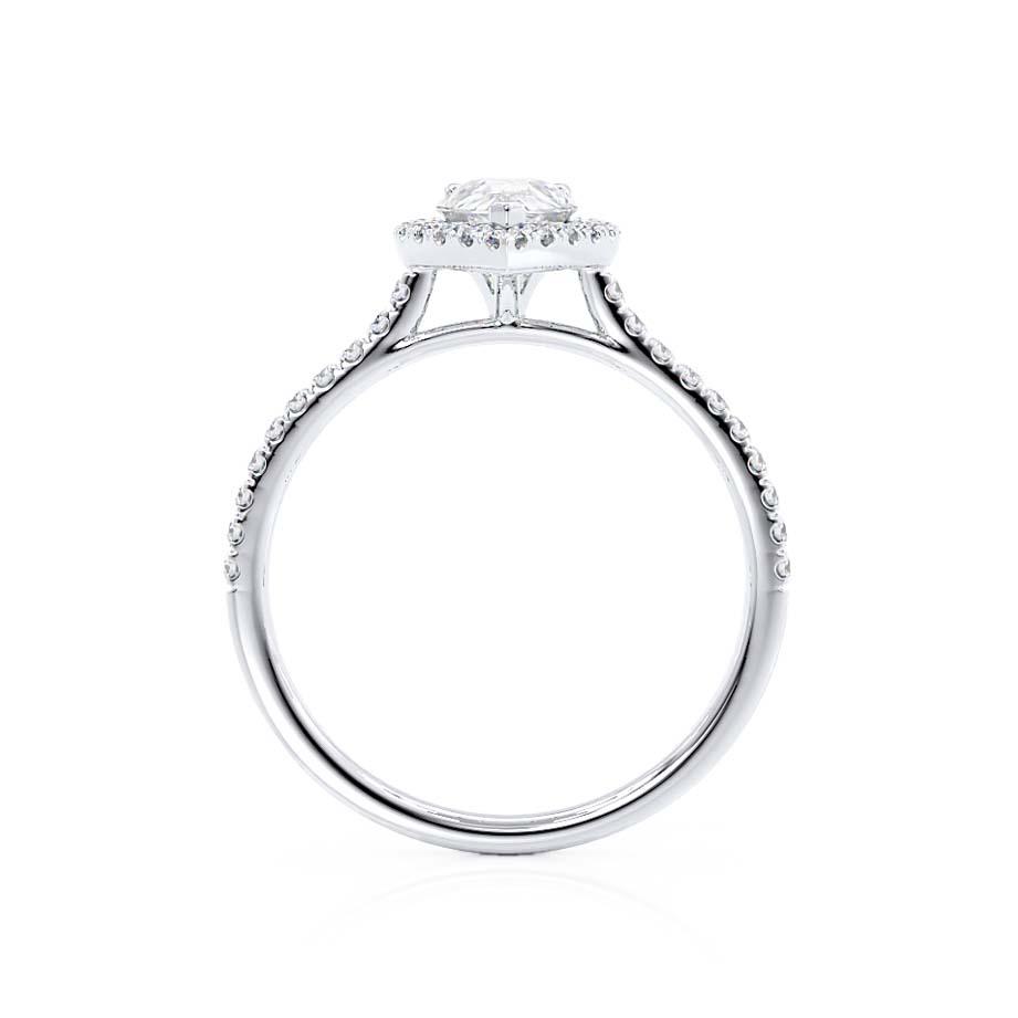 1.05 CT G/VS2 Pear Cut Lab Created Diamond Engagement Ring