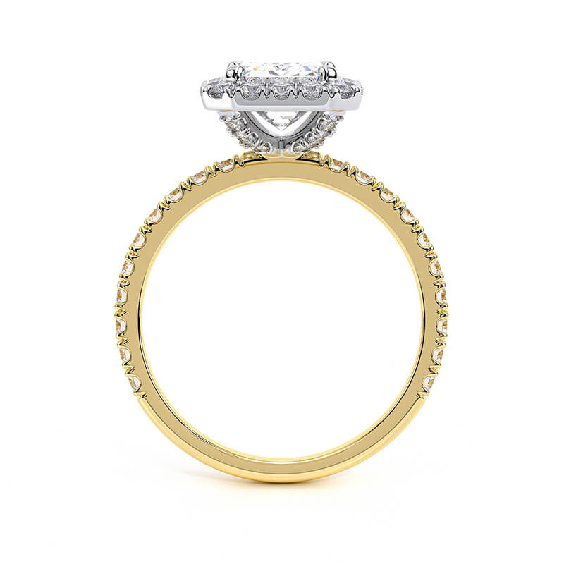 1.58CT G/VS2 Emerald Cut Lab Grown Diamond Engagement Ring