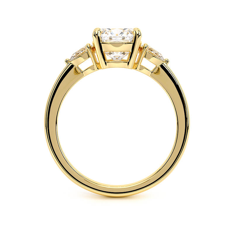 3.5 CT Cushion Cut Colorless Moissanite Engagement Ring