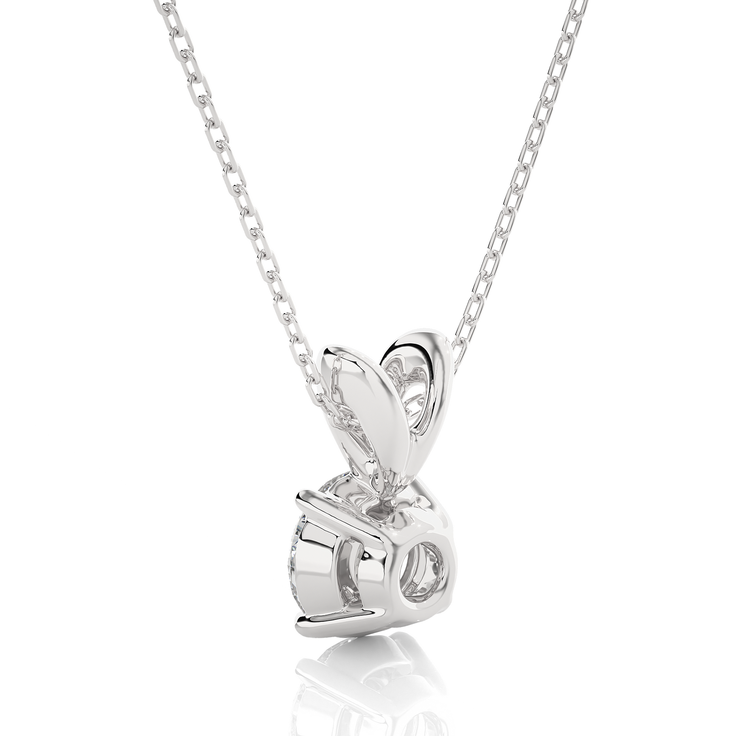 0.84 Ct Round Cut E/F-VS Lab Grown Diamond Necklace